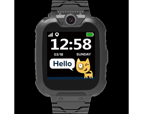 Смарт-часы Kids smartwatch, 1.54 inch colorful screen, Camera 0.3MP, Mirco SIM card, 32+32MB, GSM(850/900/1800/1900MHz), 7 games inside, 380mAh battery, compatibility with iOS and android, Black, host: 54*42.6*13.6mm, strap: 230*20mm, 45g