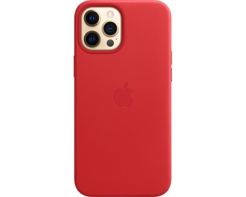 Кожаный чехол iPhone 12 Pro Max Leather Case with MagSafe - (PRODUCT)RED