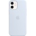 Силиконовый чехол iPhone 12 mini Silicone Case with MagSafe - Cloud Blue