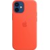 Силиконовый чехол iPhone 12 mini Silicone Case with MagSafe - Electric Orange