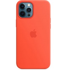 Силиконовый чехол iPhone 12 Pro Max Silicone Case with MagSafe - Electric Orange                                                                                                                                                                          