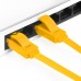 Патчкорд Greenconnect PROF плоский прямой 5.0m, UTP медь кат.6, желтый, позолоченные контакты, 30 AWG, GCR-LNC622-5.0m, ethernet high speed 10 Гбит/с, RJ45, T568B