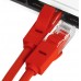 Патчкорд Greenconnect прямой 5.0m UTP кат.6, красный, позолоченные контакты, 24 AWG, литой, GCR-LNC604-5.0m, ethernet high speed, RJ45, T568B