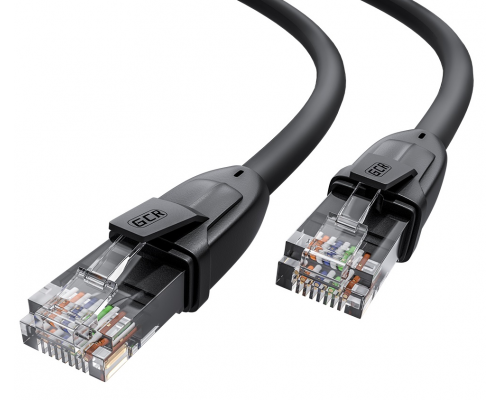 Патчкорд GCR прямой 5.0m UTP кат.6, черный, 24 AWG, ethernet high speed, RJ45, T568B, GCR-52534