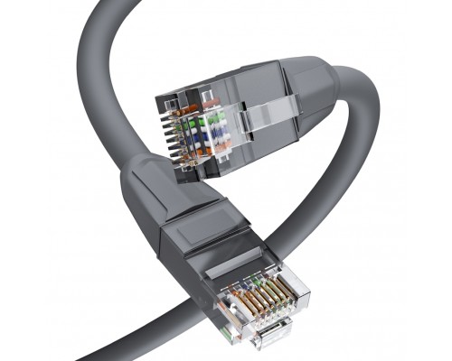 Патчкорд GCR прямой 5.0m LSZH UTP кат.6, серый, 24 AWG, литой без фиксатора, ethernet high speed, RJ45, T568B