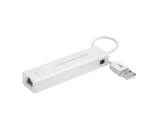 Разветвитель на 3 порта + 10/100Mbps Ethernet Network Greenconnect USB 2.0 GCR-AP03