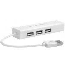 Разветвитель на 3 порта + 10/100Mbps Ethernet Network Greenconnect USB 2.0 GCR-AP03                                                                                                                                                                       