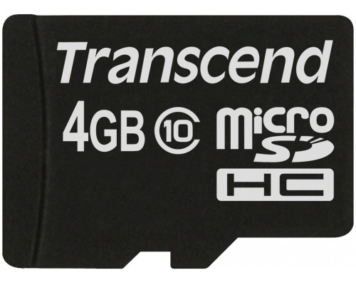 Карта памяти Transcend 4GB microSDHC Card Class 10 (SD 2.0) no adapter