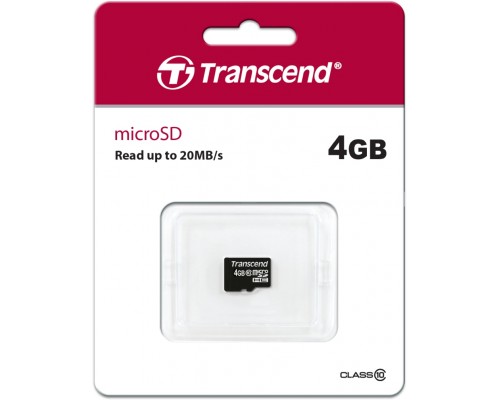 Карта памяти Transcend 4GB microSDHC Card Class 10 (SD 2.0) no adapter