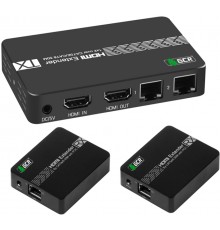 Разветвитель GCR HDMI 1.4 через LAN кабель, 1 x 2 GreenLine, до 50.0m, 1080P 60Hz, EDID, удлинитель ИК                                                                                                                                                    