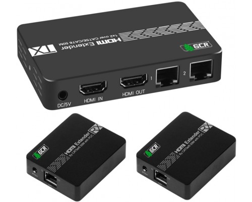 Разветвитель GCR HDMI 1.4 через LAN кабель, 1 x 2 GreenLine, до 50.0m, 1080P 60Hz, EDID, удлинитель ИК