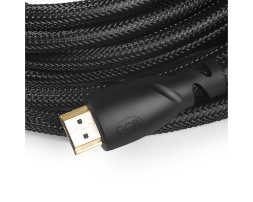 Кабель Greenconnect 1.5m HDMI версия 2.0, HDR 4:2:2, Ultra HD, 4K 60 fps 60Hz/5K*30Hz, 3D, AUDIO, 18.0 Гбит/с, 28/28 AWG, OD7.3mm, тройной экран, черный нейлон, GCR-HM811-1.5m