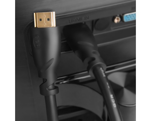 Кабель Greenconnect 3.0m HDMI версия 1.4, черный, OD7.3mm, 30/30 AWG, позолоченные контакты, Ethernet 10.2 Гбит/с, 3D, 4K, GCR-HM310-3.0m, экран