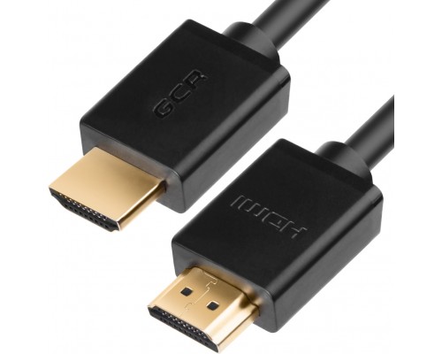 Кабель Greenconnect 1.8m HDMI версия 2.0, HDR 4:2:2, Ultra HD, 4K 60 fps 60Hz/5K*30Hz, 3D, AUDIO, 18.0 Гбит/с, 28/28 AWG, OD7.3mm, тройной экран, черный, GCR-HM411-1.8m