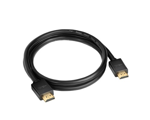 Кабель Greenconnect 0.2m, HDMI версия 2.0, HDR 4:2:2, Ultra HD, 4K 60 fps 60Hz/5K*30Hz, 3D, AUDIO, 18.0 Гбит/с, 28/28 AWG, OD7.3mm, тройной экран, черный, GCR-51242