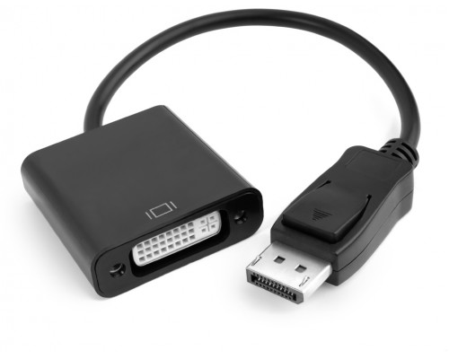 Переходник 0.20m Active DisplayPort/DVI v1.2 20M/25+4F + DAC (видео чип конвертера) Greenconnect  GCR-ADP2MDVI, черный