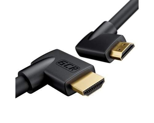 Кабель GCR 0.5m HDMI 2.0, M правый угол/M правый угол, черный нейлон, HDR 4:2:2, Ultra HD, 4K 60 fps 60Hz/5K*30Hz, 3D, AUDIO, 18.0 Гбит/с, 28/28 AWG, GCR-53277