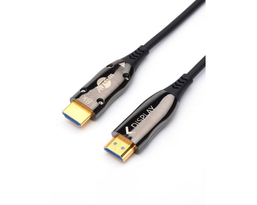 Кабель HDMI 40 м (HIGH speed, Metal gold,  Optical) 8K VER 2.1