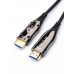 Кабель HDMI 40 м (HIGH speed, Metal gold,  Optical) 8K VER 2.1