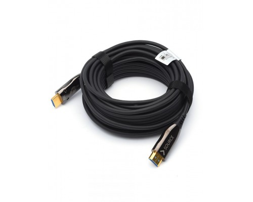 Кабель HDMI 20 м (HIGH speed, Metal gold,  Optical) 8K VER 2.1