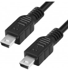Кабель Greenconnect 0.2m USB 2.0, MiniUSB, M/M, черный, 28/28 AWG, GCR-50817                                                                                                                                                                              