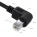 Кабель GCR 1.5m USB 2.0, AM/BM угловой, черный, 28/28 AWG, экран, армированный, GCR-52916