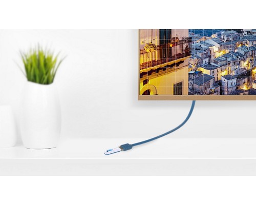 Удлинитель Greenconnect PROF 1.5m USB 2.0, AM/AF, плоский синий, морозостойкий, GCR-UEC2M2-BD-1.5m