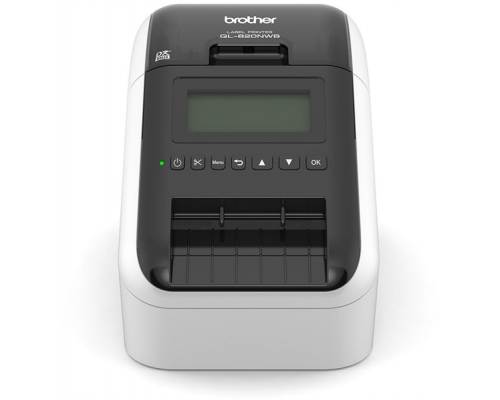 Принтер этикеток Brother QL-820NWB, ленты DK до 62 мм,176 мм/сек, автонож, USB/LAN/BT/WiFi, LCD