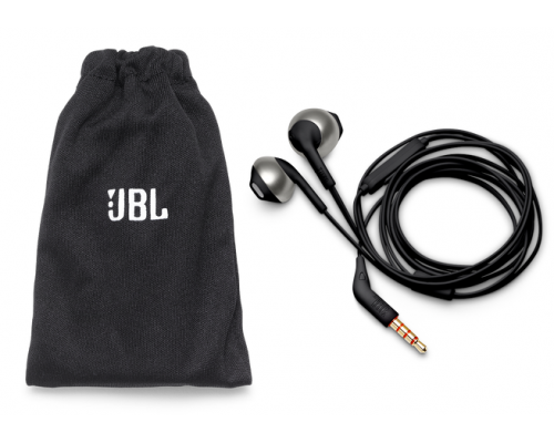 Гарнитура JBL T205 наушники внутриканальные с микрофоном: 1.2м, цвет черный