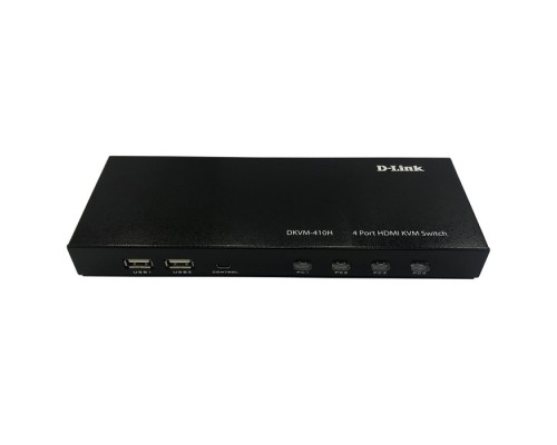 Переключатель KVM D-Link DKVM-410H/A2A, 4-портовый с портами HDMI и USB