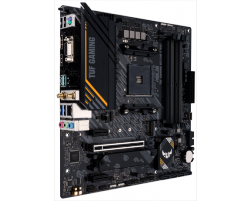 Материнская плата ASUS TUF GAMING B550M-E WIFI, Socket AM4, B550, 4*DDR4, HDMI+DP+D-Sub, CrossFireX, SATA3 + RAID, Audio, 2,5Gb LAN, USB 3.2*6, USB 2.0*4, COM*1 header (w/o cable) ATX ; 90MB17T0-M0EAY0