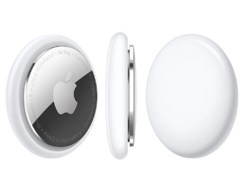 Умный брелок Apple AirTag (4 штуки), IP67, Bluetooth, NFC, Accelerometer, Speaker, CR2032 bat., d-31.9 mm, h-8 mm, 11 g