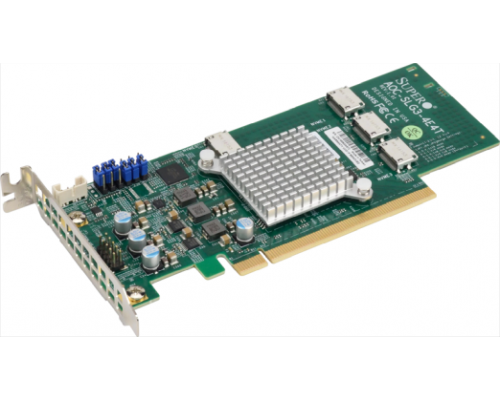 Контроллер Supermicro AOC-SLG3-4E4T-O 4 Port NVMe PCIE X16 Retimer (Retail Pack)