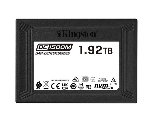 Накопитель SSD Kingston Enterprise SSD 1,92TB DC1500M U.2 PCIe NVMe SSD (R3300/W2700MB/s) 1DWPD (Data Center SSD for Enterprise)