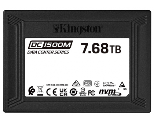 Накопитель SSD Kingston Enterprise SSD 7,68TB DC1500M U.2 PCIe NVMe SSD (R3100/W2700MB/s) 1DWPD (Data Center SSD for Enterprise)