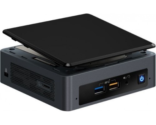 Платформа мини-ПК Intel NUC Kit: QuadCore i5-8259U 2.3 GHz – 3.8 GHz Turbo, 2x DDR4 1.2V SODIMM (max 32GB), NVMe/SATA M.2 SSD (42/80mm), Intel 4K Iris 655 (1x DP via USB-C + 1x 4K HDMI), - БЕЗ ШНУРА