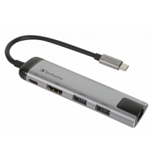 Хаб-разветвитель Verbatim USB-C multiport hub USB 3.1 GEN 1 / USB 3.0 x 2 / HDMI / RJ45                                                                                                                                                                   
