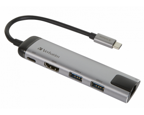 Хаб-разветвитель Verbatim USB-C multiport hub USB 3.1 GEN 1 / USB 3.0 x 2 / HDMI / RJ45