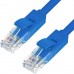 Патчкорд Greenconnect  прямой, малодымный LSZH 5.0m UTP кат.5e, синий, 24 AWG, литой, ethernet high speed 1 Гбит/с, RJ45, T568B, GCR-50682