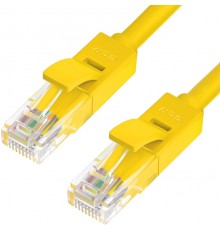 Патчкорд Greenconnect  прямой, малодымный LSZH 3.0m UTP кат.5e, желтый, 24 AWG, литой, ethernet high speed 1 Гбит/с, RJ45, T568B, GCR-50704                                                                                                               