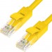 Патчкорд Greenconnect  прямой, малодымный LSZH 3.0m UTP кат.5e, желтый, 24 AWG, литой, ethernet high speed 1 Гбит/с, RJ45, T568B, GCR-50704