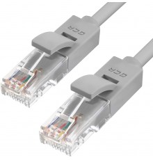 Патчкорд Greenconnect  прямой, малодымный LSZH 3.0m UTP кат.5e, серый, 24 AWG, литой, ethernet high speed 1 Гбит/с, RJ45, T568B, GCR-50687                                                                                                                