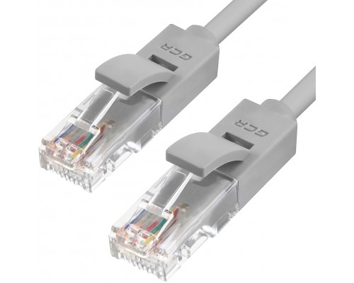 Патчкорд Greenconnect  прямой, малодымный LSZH 3.0m UTP кат.5e, серый, 24 AWG, литой, ethernet high speed 1 Гбит/с, RJ45, T568B, GCR-50687