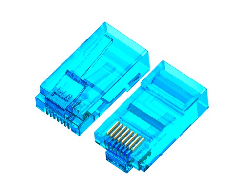 Коннектор цветной RJ-45 cat.5e UTP Male, для многожильного кабеля, 8p8c 15 шт (3 цвета по 5 шт), GCR-51802