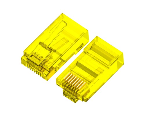 Коннектор цветной RJ-45 cat.5e UTP Male, для многожильного кабеля, 8p8c 15 шт (3 цвета по 5 шт), GCR-51802