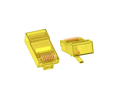 Коннектор цветной RJ-45 cat.5e UTP Male, для многожильного кабеля, 8p8c 15 шт (3 цвета по 5 шт), GCR-51802