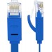 Патчкорд Greenconnect  PROF плоский прямой 1.5m, UTP медь кат.6, синий, 30 AWG, GCR-LNC621-1.5m ethernet high speed 10 Гбит/с, RJ45, T568B