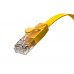 Патчкорд GCR  PROF плоский прямой 2.0m, UTP медь кат.6, желтый, 30 AWG, ethernet high speed 10 Гбит/с, RJ45, T568B, GCR-52827