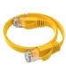 Патчкорд GCR  PROF плоский прямой 2.0m, UTP медь кат.6, желтый, 30 AWG, ethernet high speed 10 Гбит/с, RJ45, T568B, GCR-52827