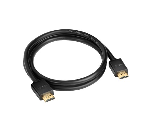 Кабель Greenconnect  0.5m HDMI версия 2.0, HDR 4:2:2, Ultra HD, 4K 60 fps 60Hz/5K*30Hz, 3D, AUDIO, 18.0 Гбит/с, 28/28 AWG, OD7.3mm, тройной экран, черный, GCR-HM411-0.5m
